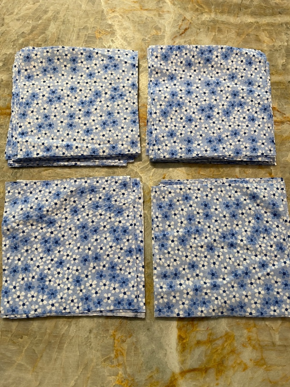 62 Precut 5" Quilt Squares Repurposed Fabric Charm Pack